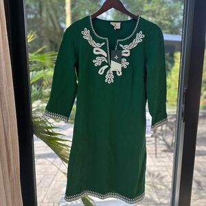 NWT Tuckernuck Green Embroidered Dress